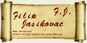 Filip Jasikovac vizit kartica